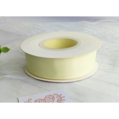 Лента репсовая 25 мм, цвет кремовый №09